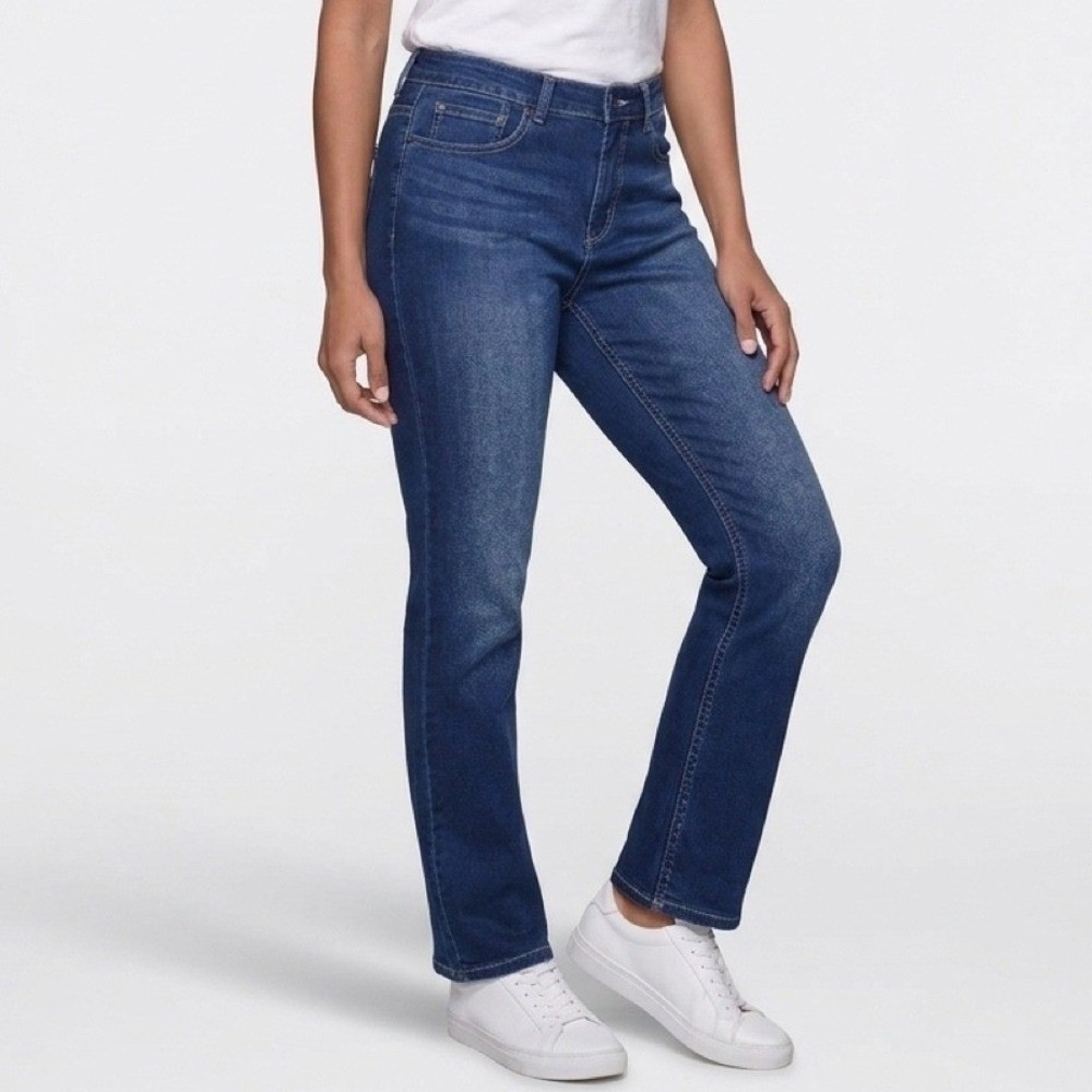 NWT Lee Skinny Leg Jeans Womens 14 M Blue Easy Fit Bella Stretch Denim New